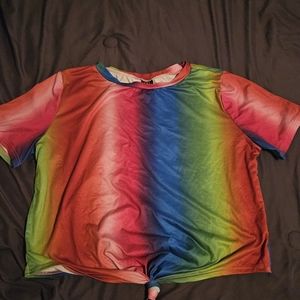 Rainbow crop top